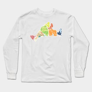 map of martha&#39;s vineyard Long Sleeve T-Shirt